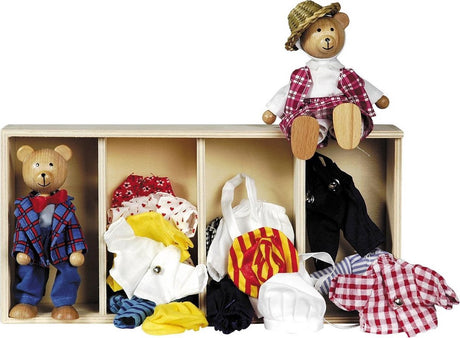 Poupées ours Goki Dollhouse + vêtements