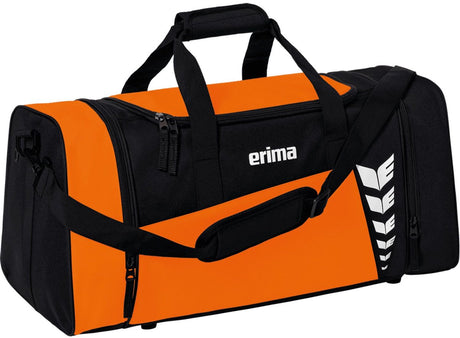 Sac de sport Erima six ailes (petit) avec poches latérales - orange noir | taille: s