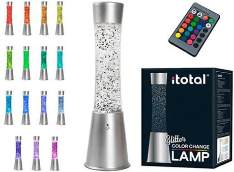 Lampe à paillettes avec changement de couleur et télécommande