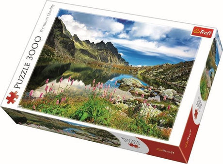 Puzzle Trefl 3000 pièces - paysage de l'étang de Starolesnianski Tatras Slovaquie.