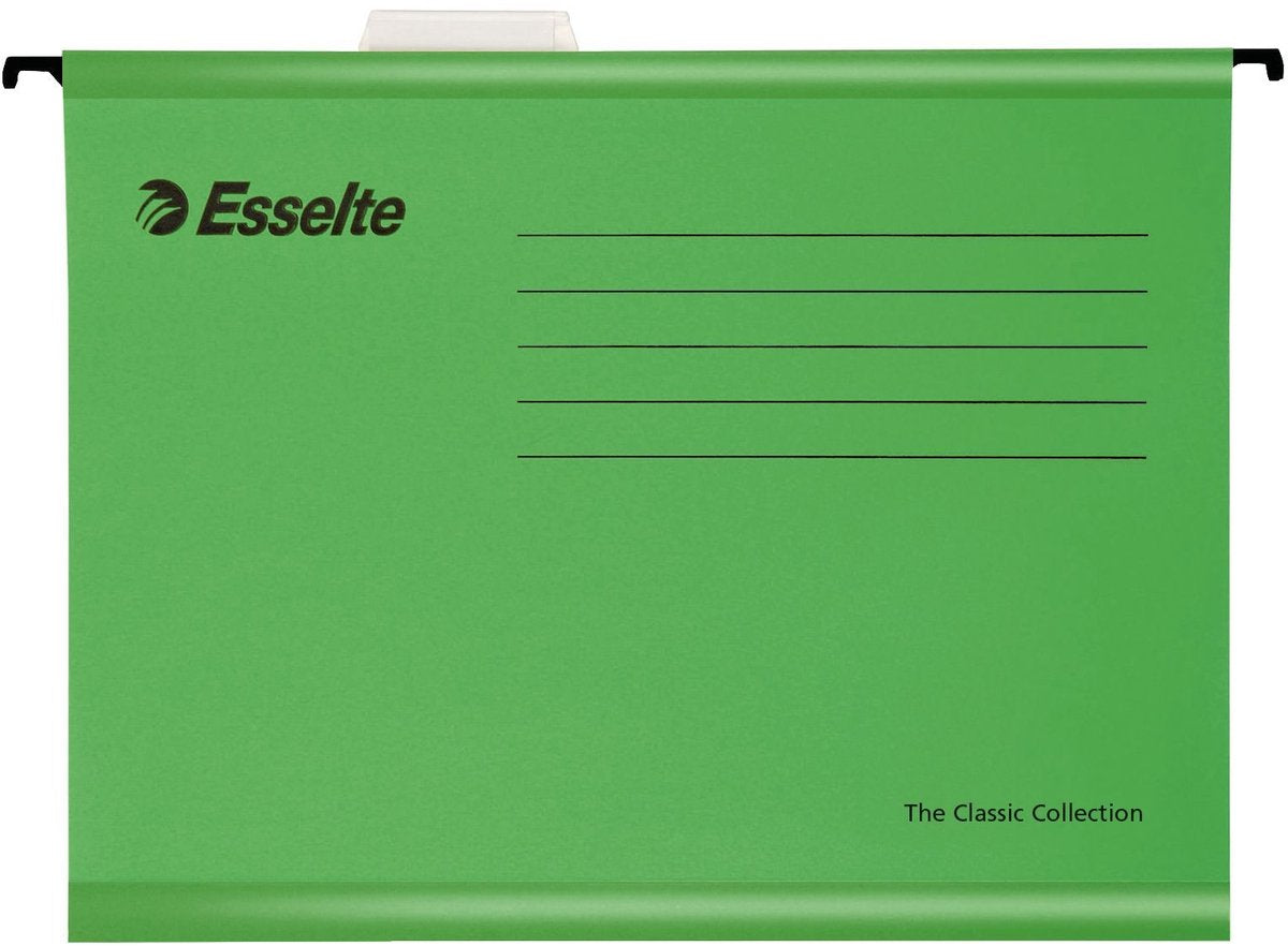 Dossier suspendu renforcé classique Esselte - folio v-bottom - 25 pièces - vert