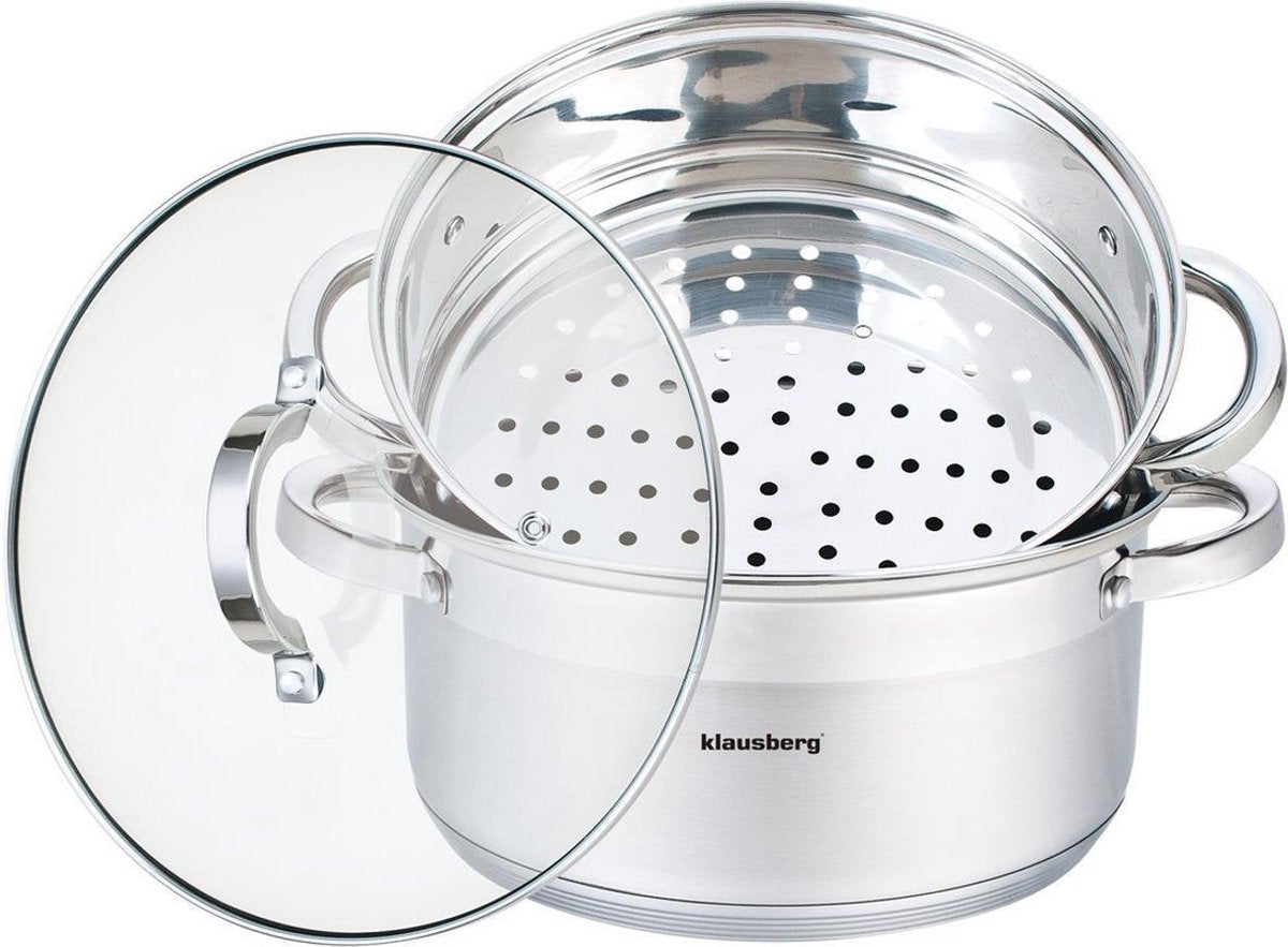 Klausberg 7144 - poêle à vapeur - 3 parties - 24 cm - 5 litres