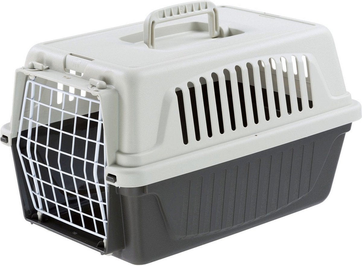 Ferplast boîte de transport atlas 5 - boîte de transport pour chat - gris - 28 x 41,5 x 24,5 cm