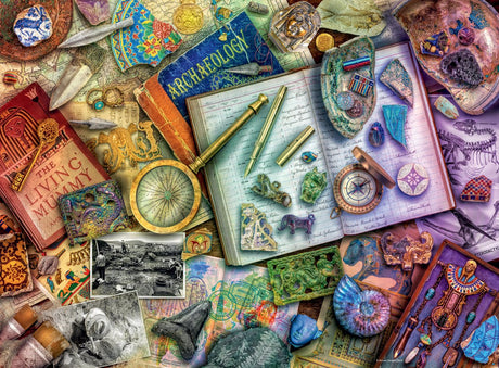 Puzzle Ravensburger Bureau de l'archéologue - Puzzle de 500 pièces.