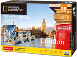 Puzzle 3D cubique amusant Tower Bridge - éducatif et éducatif - 66 pièces