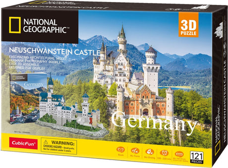 Puzzle 3D amusant et cubique, château de Neuschwanstein, National Geographic