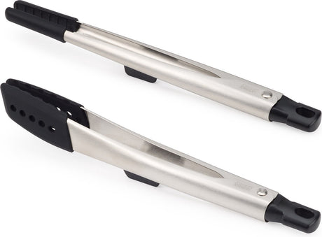Joseph Joseph - Pince à fusion Elevate, lot de 2 - Silicone - Argent