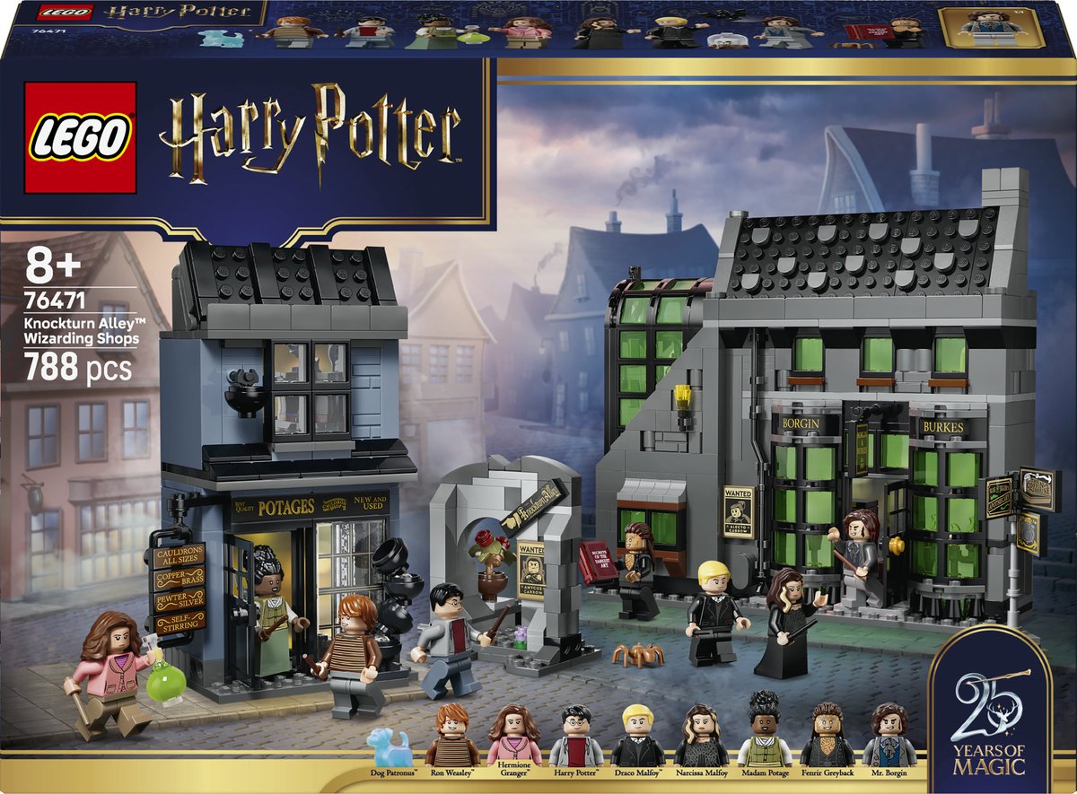 Lego Harry Potter Verdonkeremaansteeg Wizard Shops Ensemble de magasin de jouets pour enfants 76471