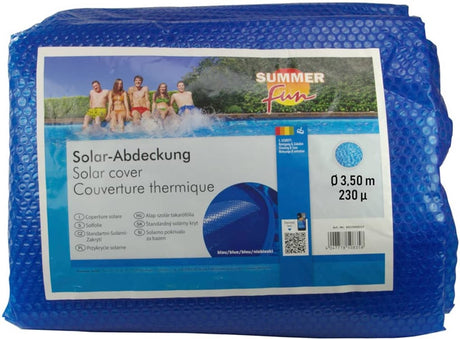 Summer fun summer - fun - couverture de piscine d'été - solaire - ronde - 350 - cm - pe - bleu