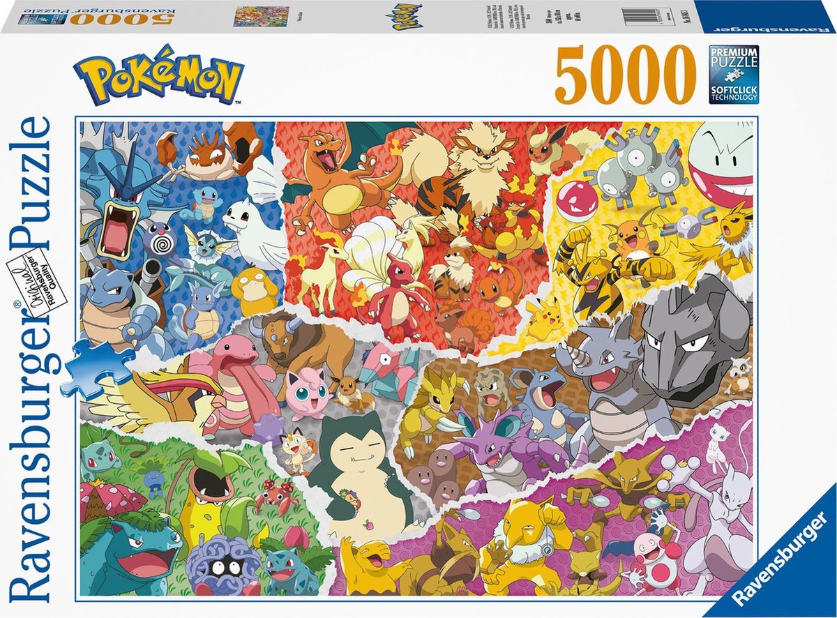 Ravensburger Puzzle Puzzle Pokémon, 5000st.