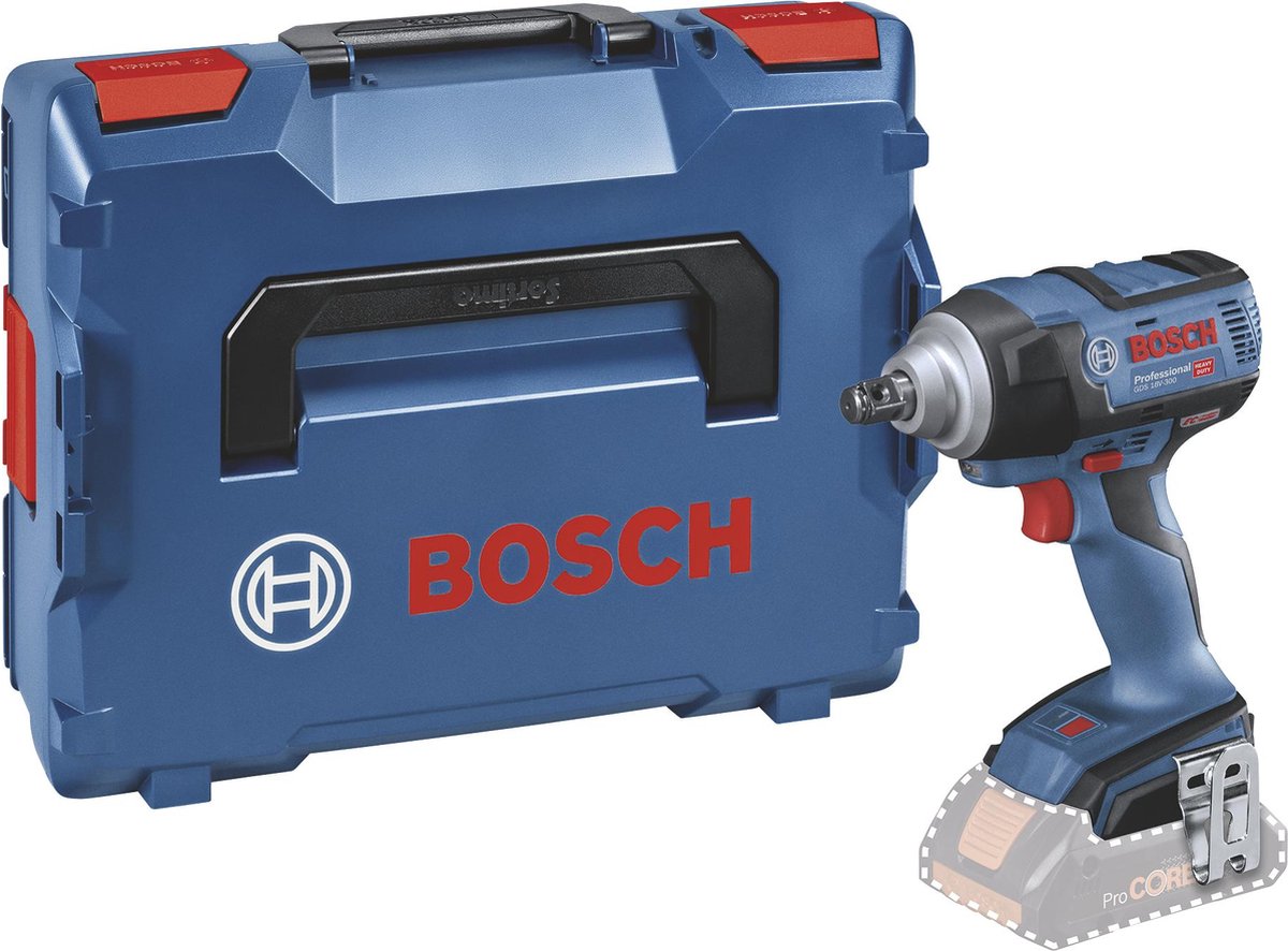 Clé à chocs sans fil Bosch GDS 18V-300 (batterie C G et chargeur non inclus, goupille, bague, pince)
