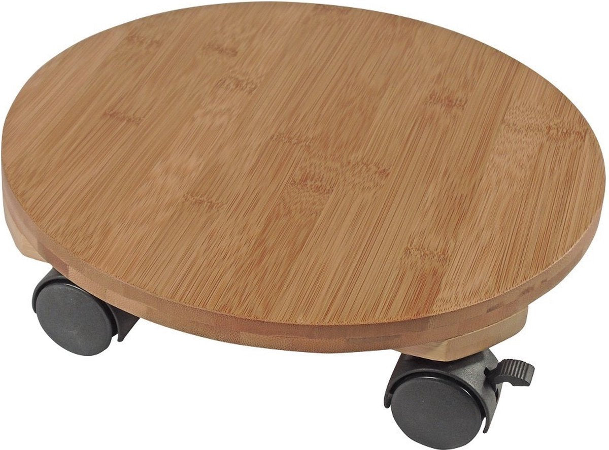 Chariot de plante naturelle ronde Ø30 cm BPC brun