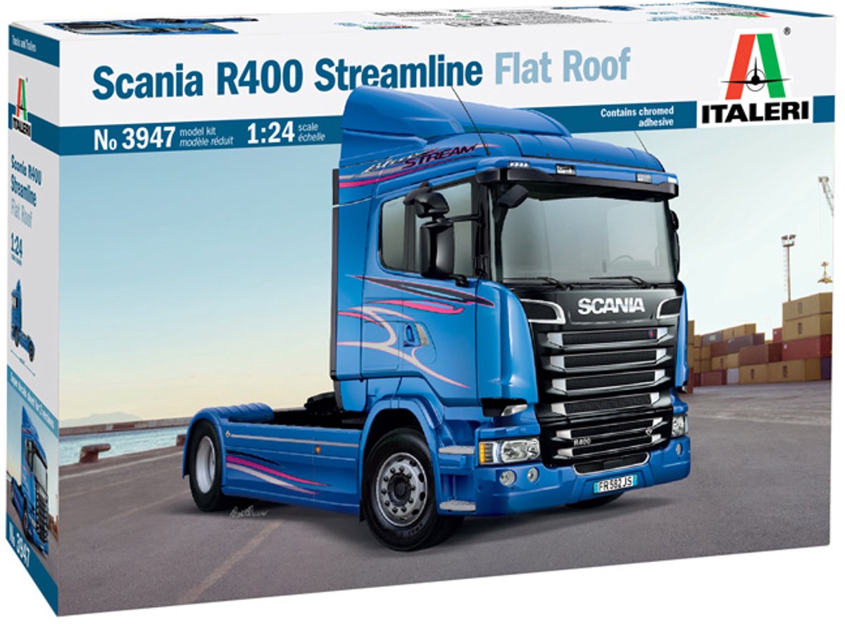 Kit de construction de maquettes Italeri camions - 3947 scania r400 streamline plastique à toit plat - 1:24 - modélisme
