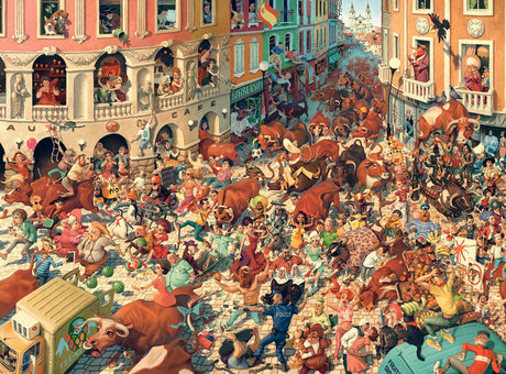 Puzzle Castorland Course de taureaux à Pampelune - Puzzle de 3000 pièces.
