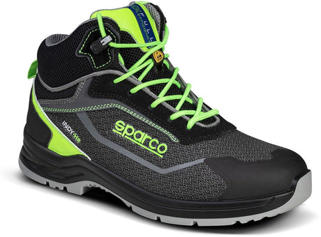 Sparco chaussures de travail s3s - indy-he ranger - noir vert — noir — 44