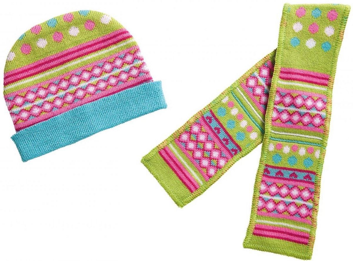 HELSS DOLLS HAT et écharpe, 38-45 cm