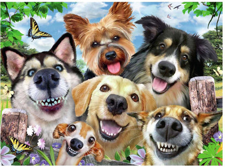 Ravensburger puzzle chiens heureux, 1000 pcs.