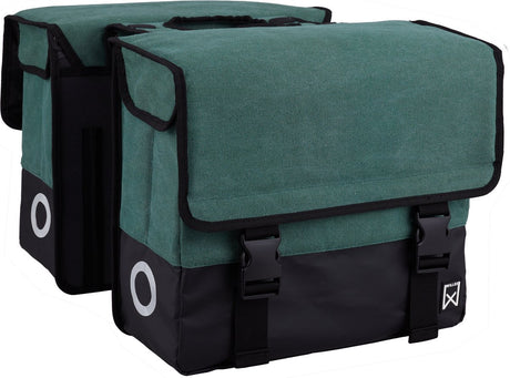 Willex sac en toile double plus vert chasseur noir mat 40l