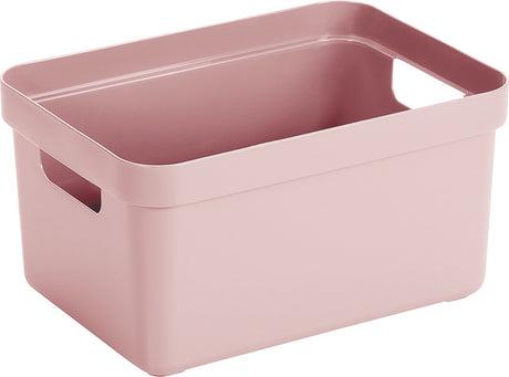 Sigma home boîte de rangement 5l rose 252x175x122mm | 3 pièces