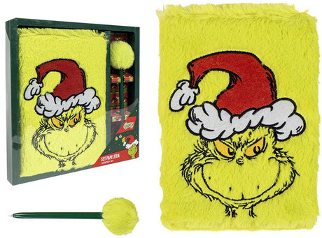Brandless sans marque le set de papeterie grinch carnet et stylo a5