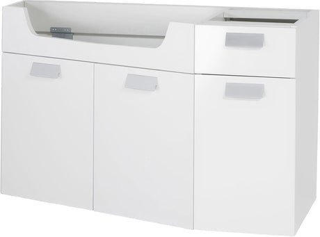 Meuble bas Differnz 100x60x33cm avec fermeture amortie MDF blanc