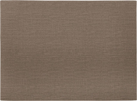 Mesapiu set de table aspect toile - rectangle - 33 x 45 cm - taupe foncé - lot de 4