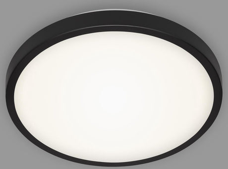 Briloner Manny - plafonnier LED - plafonnier avec lumière blanc neutre - 12w - 1 200lm - 4 000k - ø29 cm - noir