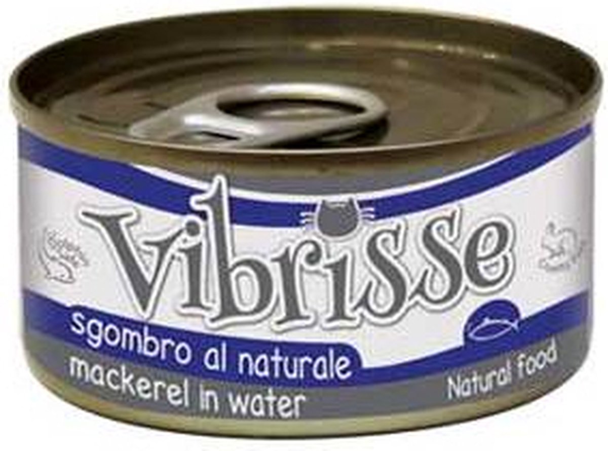 Vibrisse chat maquereau - nourriture humide riche en humidité - 24x70 gr, sans additifs artificiels