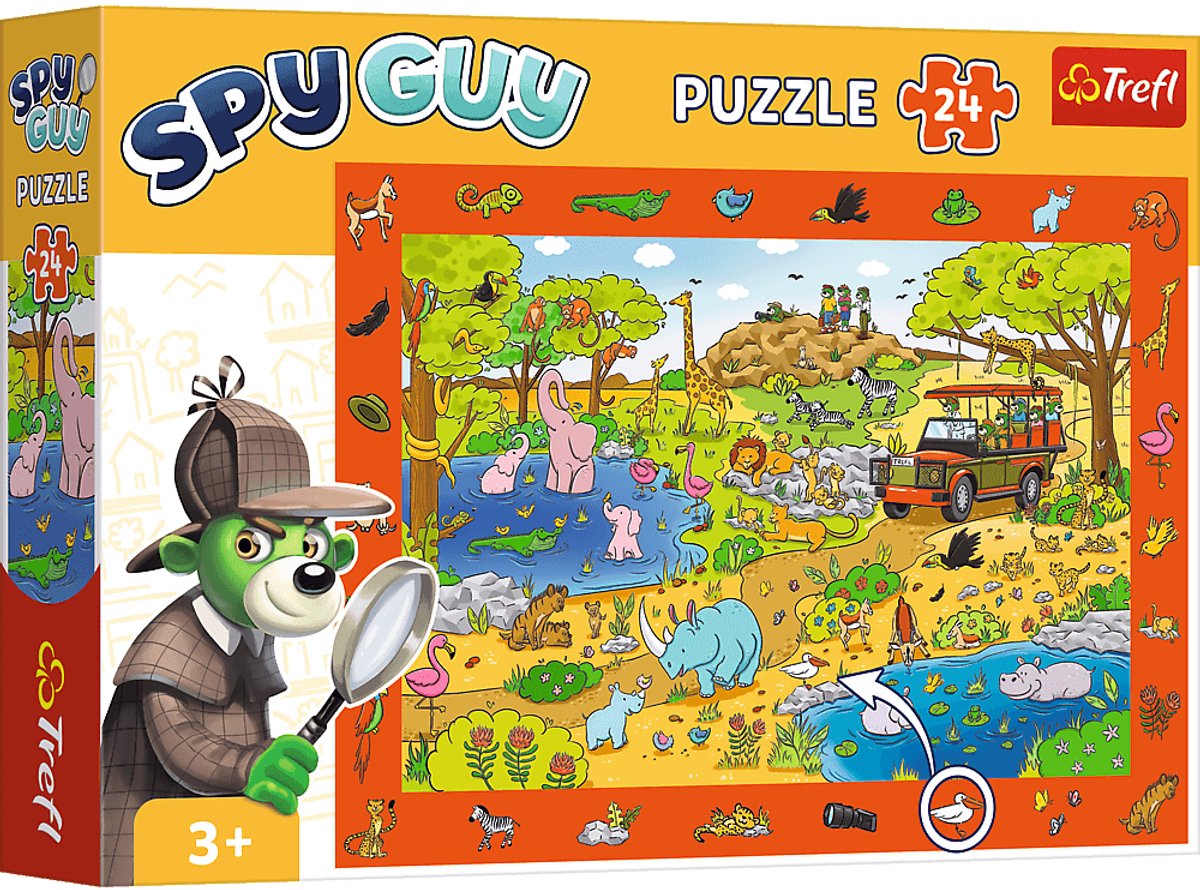 Trefl puzzle safari - jeu d'observation pour enfants - la famille I.