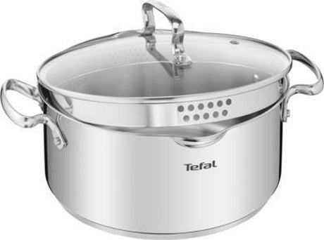 Tefal duetto+ poêle de cuisson - 24 - ronde - inox