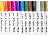 Société créative https : www.cchobby.nl marqueurs pour verre-porcelaine-épaisseur de ligne-1-2-mm-semi-opaque-diverses-couleurs-12-pièces-1-boîte
