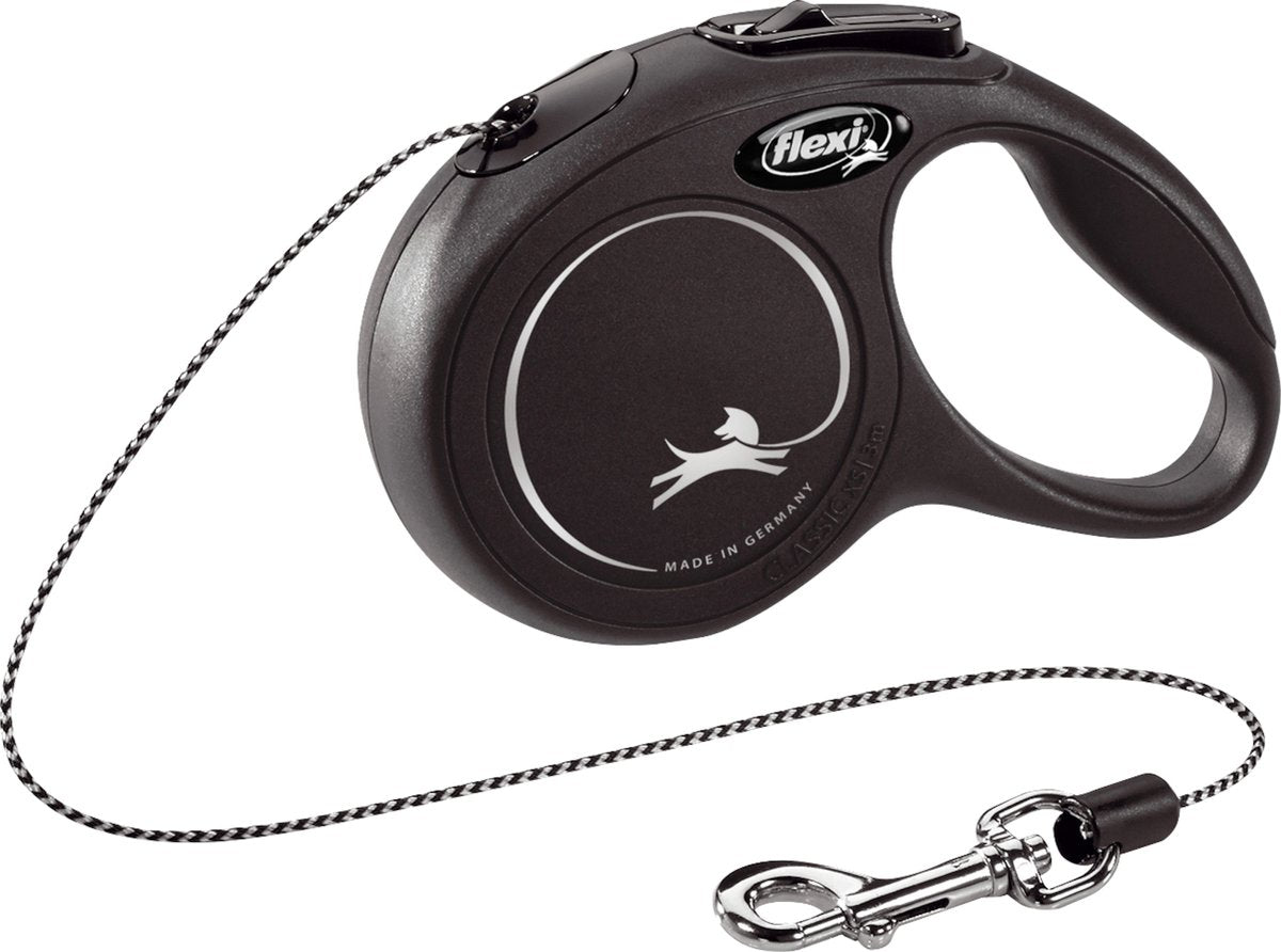 Cordon classique rétractable Flexi noir