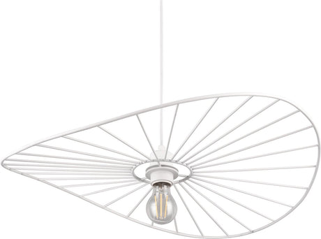 Rl live your light reality chapeau - lampe suspendue - blanc mat - excl. 1x e27 40w - réglable en hauteur