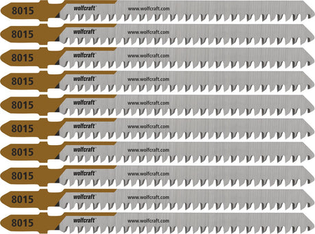 Wolfcraft - lames de scie sauteuse pour panneaux d'aggloméré 60 mm - coupe fine - lame hcs avec tige en T - 8015100