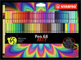 Stabilo Pen 68 - Felt -Tip Pen - Arty - Ensemble avec 65 pièces