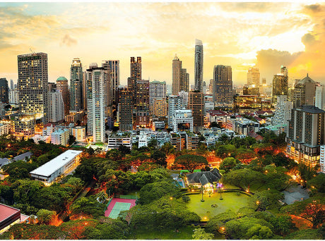 Trefl puzzle Bangkok coucher de soleil - puzzle 1000 pièces.