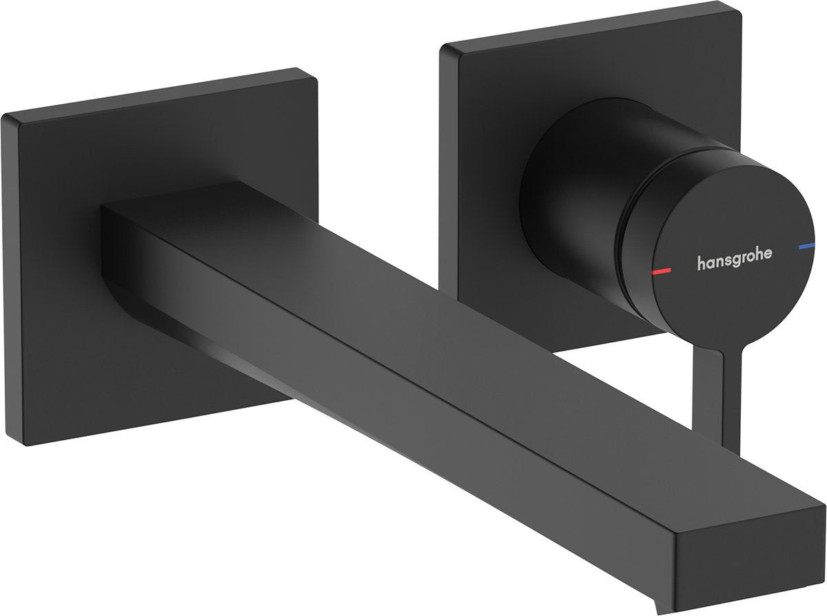 Hansgrohe tecturis e monocommande - robinet de lavabo à encastrer - pour montage mural - bec 22,5 cm - noir mat