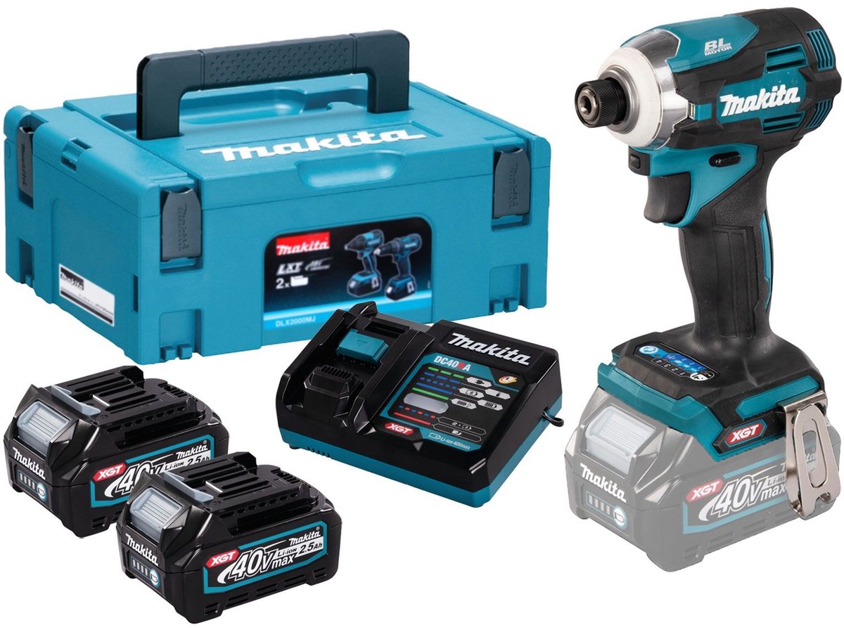 Tournevis à percussion sur batterie Makita xgt 40v max 2,5ah (nml)