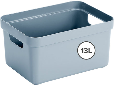 Sigma home boîte de rangement 13l bleu 350x246x183mm | 3 pièces