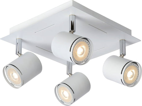 Lucide rilou - spot de plafond (plafonnier) - LED dimmable - gu10 - 4x5w 3000k - blanc