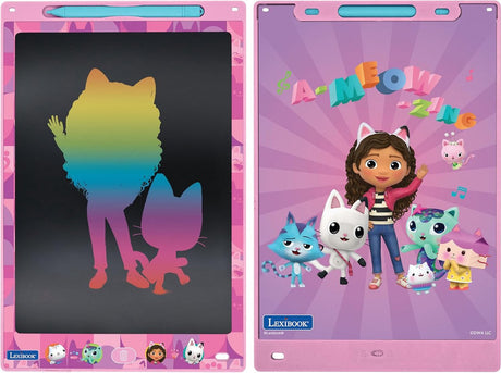 Lexibook gabby dollhouse 11'' tablette multicolore d'apprentissage et de dessin à encre électronique avec modèles