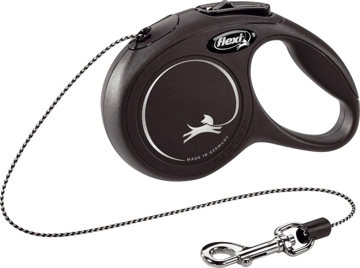 Flexi new classic cord - laisse rétractable chats - new classic cat cord xs noir