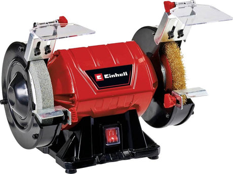 Meuleuse d'établi électrique Einhell tc-bg 150 b - 350 w - 2 980 t min - ø150x32x20 mm - incl. 1x meule (1x K36) et 1x disque brosse