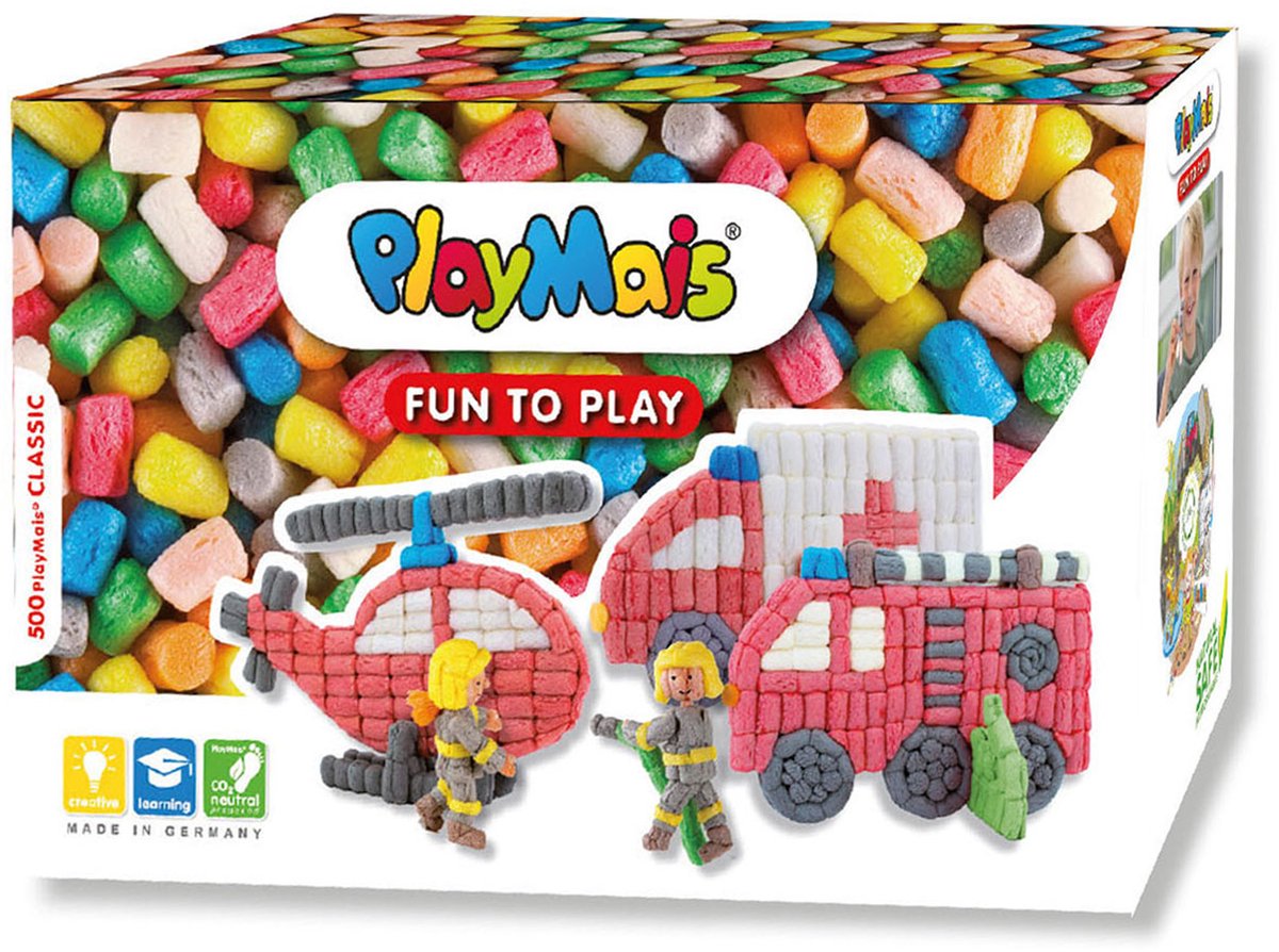 Playmais amusant à jouer au camion de pompiers