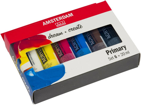 Bruynzeel Amsterdam série standard peinture acrylique primaire set 20 ml, 6 pcs.