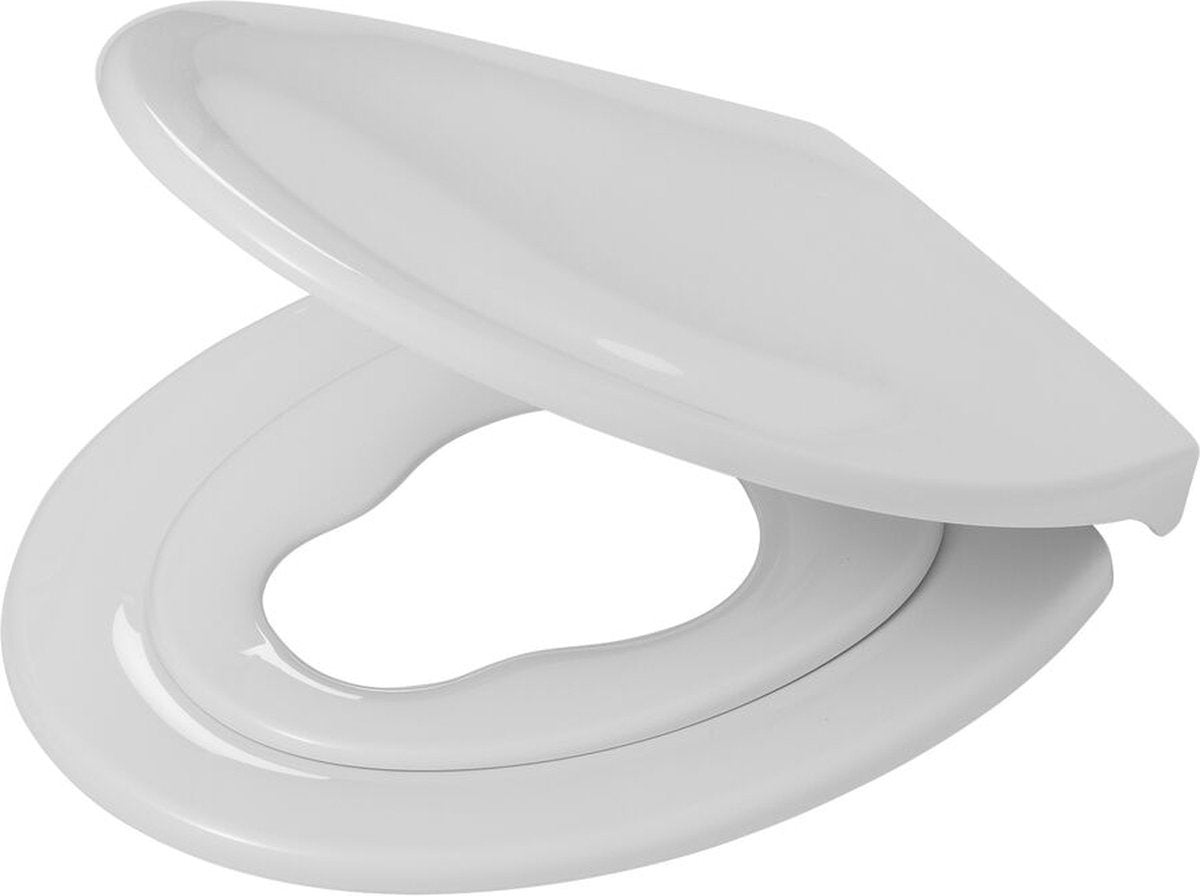 Tiger tulsa - abattant de toilettes en forme de U - abattant de toilettes avec couvercle - fermeture en douceur - fonction easy clean - thermoplastique blanc