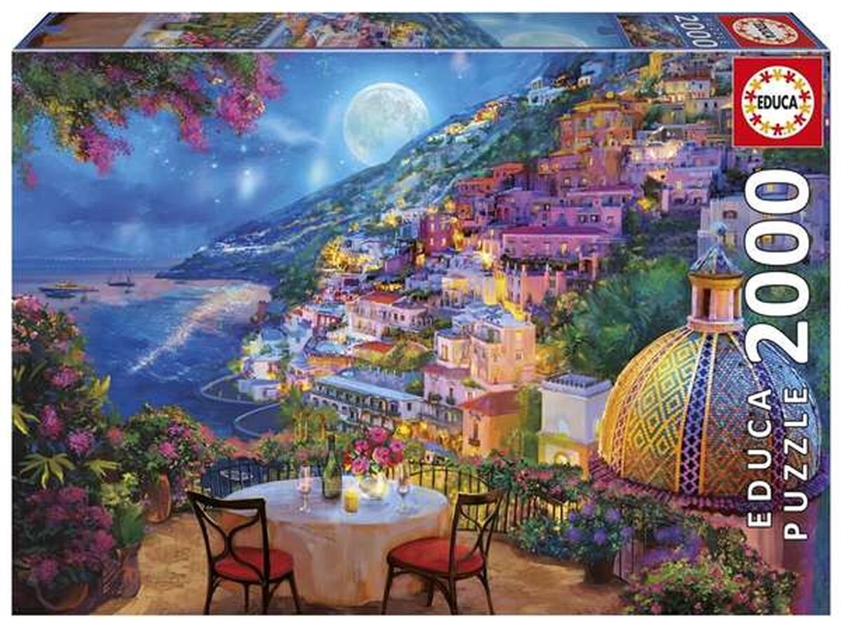 Educa puzzle positano date nuit 2000 pièces adultes.