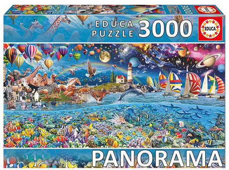 Educa - puzzle - vie - puzzle panoramique 3000 pièces - puzzle