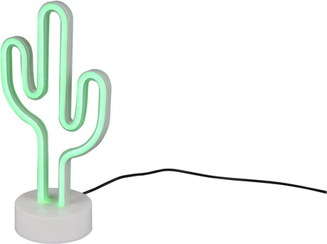 RL live your light Reality Cactus - lampe de table - blanc - incl. 1x SMD 1,5 W - Connexion USB - non dimmable - adapté à l'alimentation par batterie