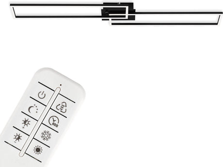 Briloner - Plafonnier LED - plafonnier - dimmable - avec télécommande - contrôle de la température de couleur - incl. fonction veilleuse et minuterie